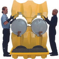 Syst&egrave;me de confinement Ultra-Drum sans drain pour 4 barils, 53" lo x 53" la x 77,8" ha, 3000 gal. US Capacit&eacute; Sécurité Médic