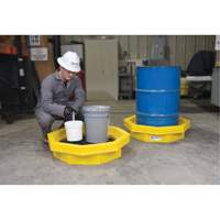 Ultra-Drum Tray avec grille, 32" lo x 32" la x 8,1" h, Cap. de d&eacute;versement 21,1 gal. US Sécurité Médic
