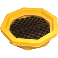 Ultra-Drum Tray avec grille, 32" lo x 32" la x 8,1" h, Cap. de d&eacute;versement 21,1 gal. US Sécurité Médic