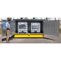 Steel Ultra-Twin IBC Hard Top, 123.4" L x 73.4" W x 66.4" H, 12250 lbs. Load Capacity Sécurité Médic