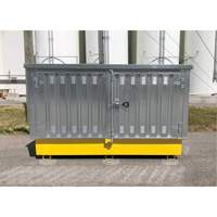 Steel Ultra-Twin IBC Hard Top, 123.4" L x 73.4" W x 66.4" H, 12250 lbs. Load Capacity Sécurité Médic