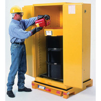 Single Drum Ultra-Safety Cabinet Bladder System, 37,8" lo x 37,8" la x 6,3" h, Capacit&eacute; de charge 1500 lb Sécurité Médic