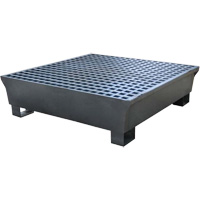 4-Drum Steel Ultra-Spill Pallet&reg;, 68 US gal. Spill Capacity, 49.1" x 47.1" x 10.9" Sécurité Médic