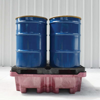 4-Drum Ultra-Spill King&reg; Drum Spill Pallet, 85 US gal. Spill Capacity, 51" x 51" x 17.5" Sécurité Médic