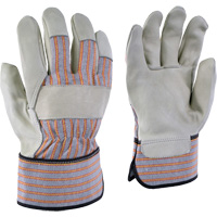 24-61 Striped Work Gloves, X-Small, Grain Cowhide Palm Sécurité Médic