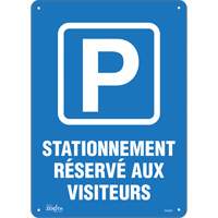 Enseigne  Stationnement r&eacute;serv&eacute; aux visiteurs , 10" x 14", Plastique, Français avec pictogramme Sécurité Médic