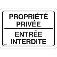 Enseigne  Propri&eacute;t&eacute; priv&eacute;e , 14" x 20", Aluminium, Français Sécurité Médic