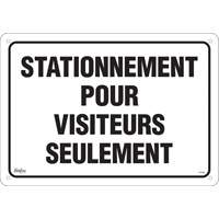 Enseigne  Stationnement pour visiteurs , 14" x 20", Aluminium, Français Sécurité Médic