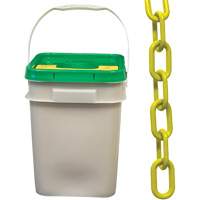Heavy-Duty Plastic Safety Chain, Yellow, 2" Link, 120' Length Sécurité Médic