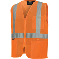 6943 Gilet de s&eacute;curit&eacute; &agrave; mailles ignifuge, Orange haute visibilit&eacute;, Petit, Polyester Sécurité Médic