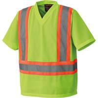 5993P T-shirt de s&eacute;curit&eacute; en maille, Polyester, Petit, Jaune lime haute visibilit&eacute; Sécurité Médic