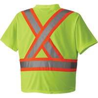 6989 Chandail pour la circulation en micromaille, T-petit, Jaune lime haute visibilit&eacute; Sécurité Médic