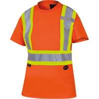6948 T-shirt de s&eacute;curit&eacute; en il-de-perdrix pour femme, Polyester, T-petit, Orange haute visibilit&eacute; Sécurité Médic