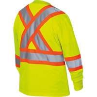 6969 Chandail de s&eacute;curit&eacute; &agrave; manches longues en il-de-perdrix pour femme, Polyester, T-petit, Jaune lime haute visibilit&eacute; Sécurité Médic