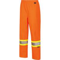 5627W Pantalon &agrave; bavette imperm&eacute;able pour femmes, Polyester/Polyur&eacute;thane, T-petit, Orange haute visibilit&eacute; Sécurité Médic