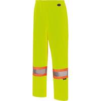 5629W Pantalon &agrave; bavette imperm&eacute;able pour femmes, Polyester/Polyur&eacute;thane, T-petit, Jaune lime haute visibilit&eacute; Sécurité Médic