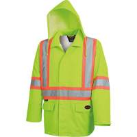 5628 Manteau de s&eacute;curit&eacute; imperm&eacute;able The Rock, Polyester/Polyur&eacute;thane, Jaune lime haute visibilit&eacute;, Petit Sécurité Médic