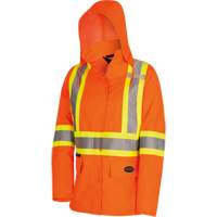5626W Parka matelass&eacute; de s&eacute;curit&eacute; 300D The Rock, Polyester/Polyur&eacute;thane, Orange haute visibilit&eacute;, T-petit Sécurité Médic