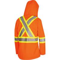 5626W Parka matelass&eacute; de s&eacute;curit&eacute; 300D The Rock, Polyester/Polyur&eacute;thane, Orange haute visibilit&eacute;, T-petit Sécurité Médic