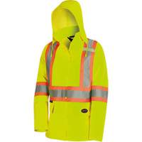 5628W Parka matelass&eacute; de s&eacute;curit&eacute; 300D The Rock, Polyester/Polyur&eacute;thane, Jaune lime haute visibilit&eacute;, T-petit Sécurité Médic