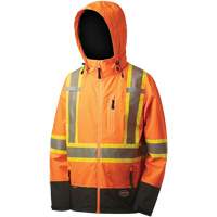 5220 Manteau de s&eacute;curit&eacute; imperm&eacute;able &agrave; coquille souple de premi&egrave;re qualit&eacute;, Polyester, Orange haute visibilit&eacute;, 2T-Grand Sécurité Médic
