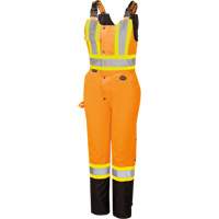5040BBW Women's High-Visibility Waterproof Safety Overalls, Polyester, X-Small, Black/High Visibility Orange Sécurité Médic