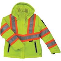 Womens Insulated Flex Safety Jacket, Polyester, High Visibility Lime-Yellow, Small Sécurité Médic