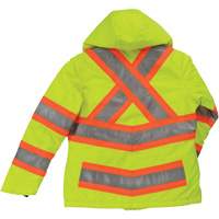 Womens Insulated Flex Safety Jacket, Polyester, High Visibility Lime-Yellow, Small Sécurité Médic