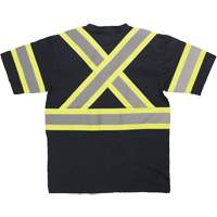 Short Sleeve Safety T-Shirt, Cotton, X-Small, Black Sécurité Médic
