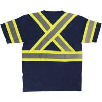 Short Sleeve Safety T-Shirt, Cotton, X-Small, Navy Blue Sécurité Médic