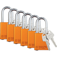 Lockout Padlock, Safety Padlock, Keyed Different, Aluminum, 1-1/2" Width Sécurité Médic