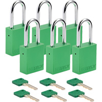 Lockout Padlock, Safety Padlock, Keyed Different, Aluminum, 1-1/2" Width Sécurité Médic