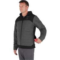 Veste chauffante M12 QuietShell avec pile, Hommes, Petit, Gris Sécurité Médic