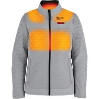 Manteau chauffant M12 Axis avec pile, Femmes, Petit, Gris Sécurité Médic
