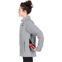 Manteau chauffant M12 Axis avec pile, Femmes, Petit, Gris Sécurité Médic