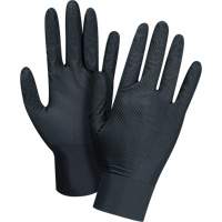 Heavyweight Tactile Grip Examination Gloves, Small, Nitrile, 8-mil, Powder-Free, Black, Class 2 Sécurité Médic