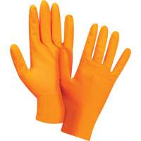 Heavyweight Tactile Grip Examination Gloves, Small, Nitrile, 8-mil, Powder-Free, Orange, Class 2 Sécurité Médic