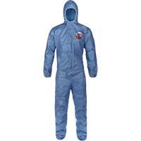 Hooded Coveralls, Large, Blue, MicroMax&reg; VP Sécurité Médic