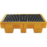 2-Drum Spill Pallet, 61 US gal. Spill Capacity, 51.5" x 36" x 15" Sécurité Médic