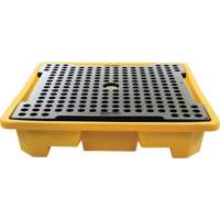 4-Drum Spill Pallet, 66 US gal. Spill Capacity, 57.5" x 57.5" x 12" Sécurité Médic