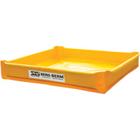 Yellow PVC Mini-Berm, 34 US gal. Capacity, 3' W x 3' L x 6" H Sécurité Médic