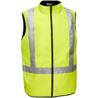 Veste bouffante r&eacute;versible avec X au dos Bisley, Jaune lime haute visibilit&eacute;, Petit, Polyester Sécurité Médic