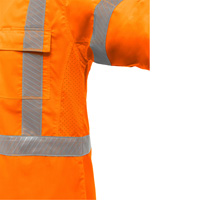 Chemise de travail &agrave; manches longues et X au dos Bisley avec X-Airflow, Poly-coton, Petit, Orange haute visibilit&eacute; Sécurité Médic