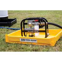 Yellow PVC Mini-Berm, 10 US gal. Capacity, 2' W x 2' L x 4" H Sécurité Médic