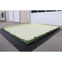 Easy-Riser Insta-Berm, 134 US gal. Capacity, 6' W x 6' L x 6" H, Hinge Bracket Sécurité Médic