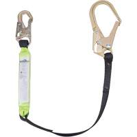 SA-6402-4 Shock Absorbing Lanyard, 4', Form Hook Center, Snap Hook Leg Ends, Polyester Sécurité Médic