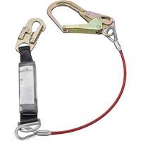 SA-5502-6 Shock Absorbing Lanyard, 6', Form Hook Center, Snap Hook Leg Ends, Galvanized Steel Sécurité Médic