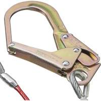 SA-55522-4 PVC-Coated Shock Absorbing Lanyard, 4', Form Hook Center, Snap Hook Leg Ends, Galvanized Steel Sécurité Médic