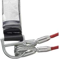 SA-55522-4 PVC-Coated Shock Absorbing Lanyard, 4', Form Hook Center, Snap Hook Leg Ends, Galvanized Steel Sécurité Médic