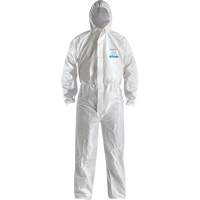 CoverMe XP1800  Type 5/6 Coveralls with Hood, Medium, White, Microporous Sécurité Médic